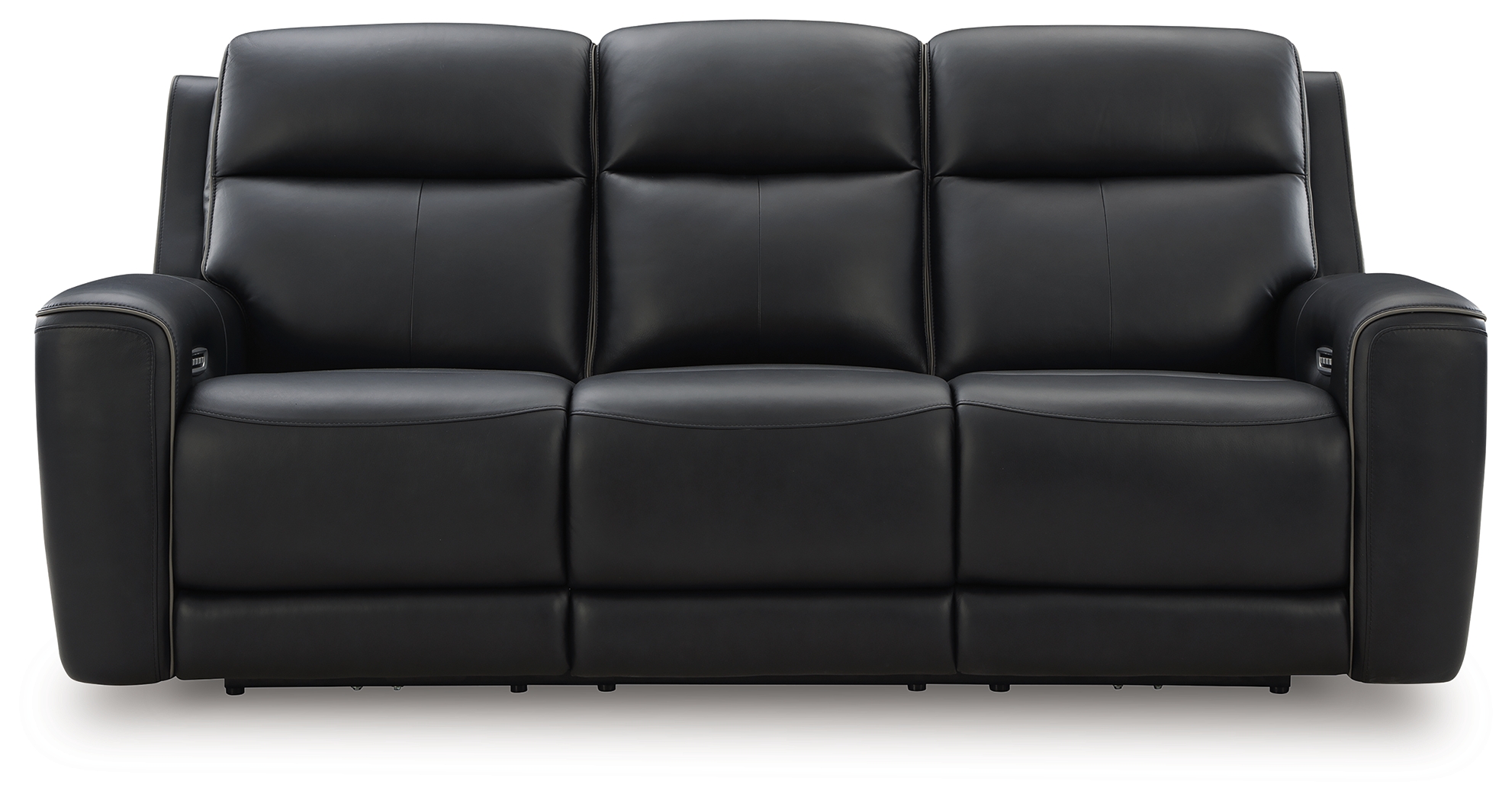 5z Comfort Onyx Leather Power Reclining Sofa | Woodstock Furniture