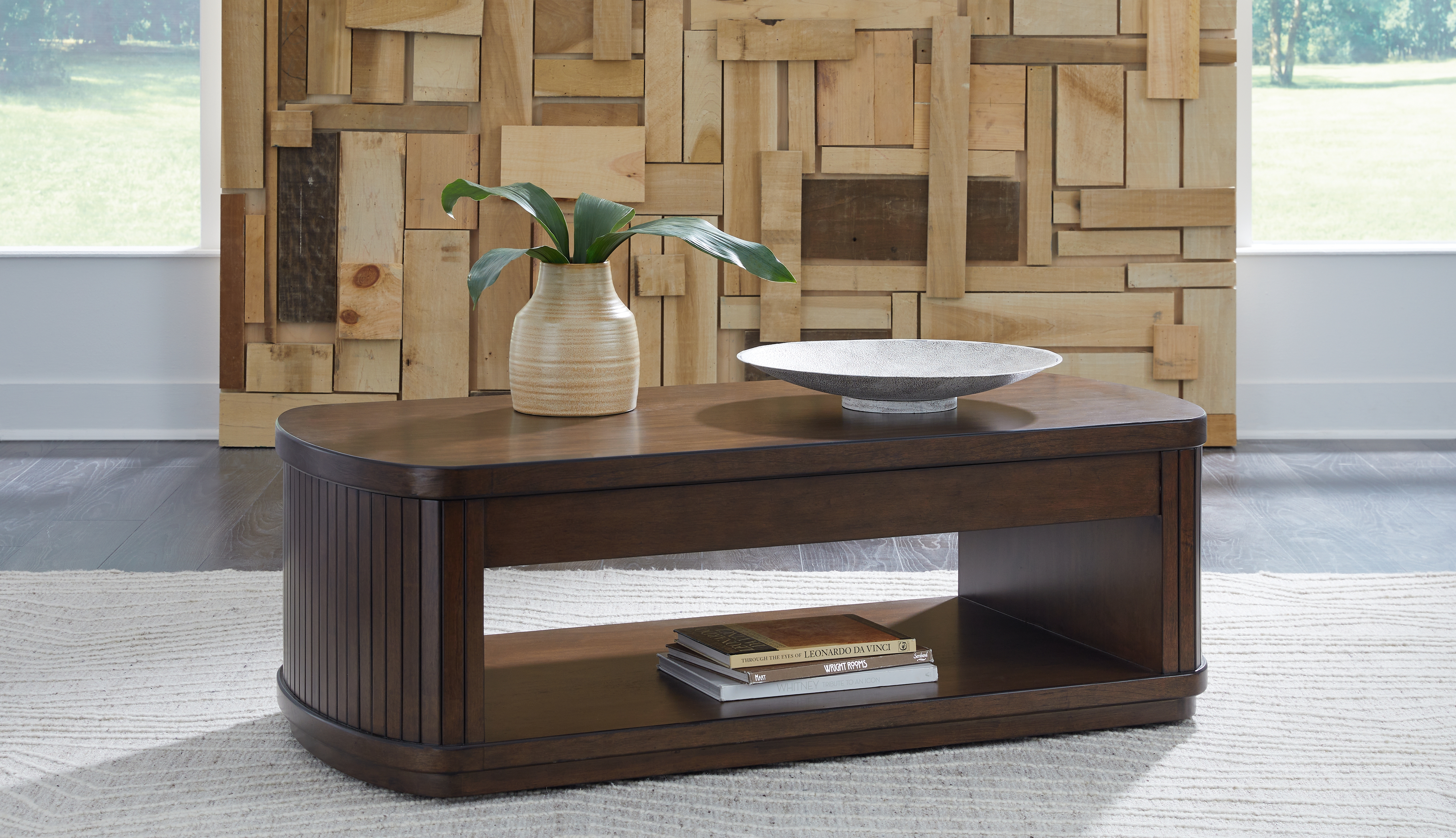 ヴィンテージ■ポストモダン■ドイツ■Kusch+Co■スコーピオセンターテーブル Korestone Brown Lift Top Cocktail Table | Woodstock Furniture