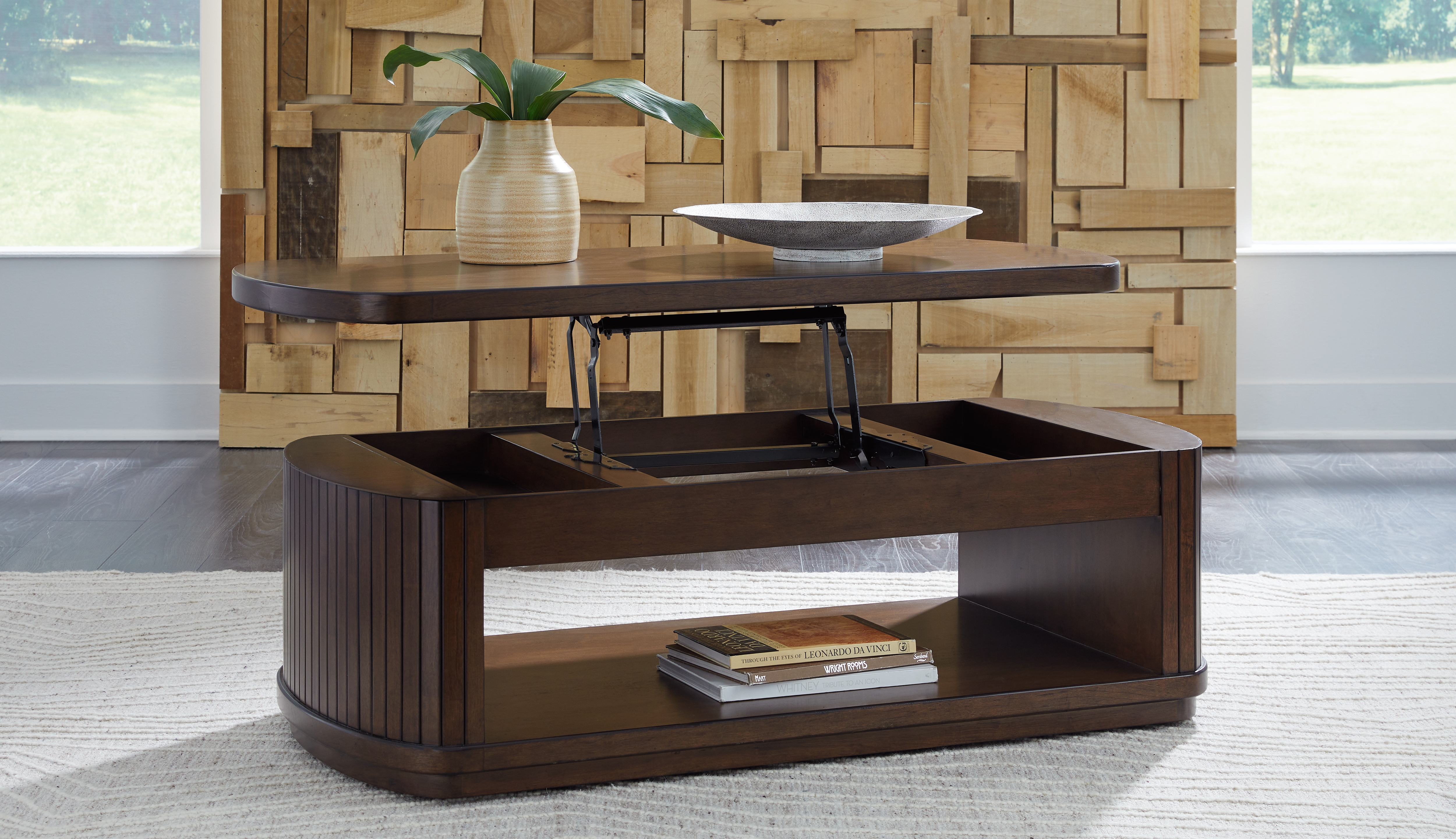 Korestone Brown Lift Top Cocktail Table | Woodstock Furniture