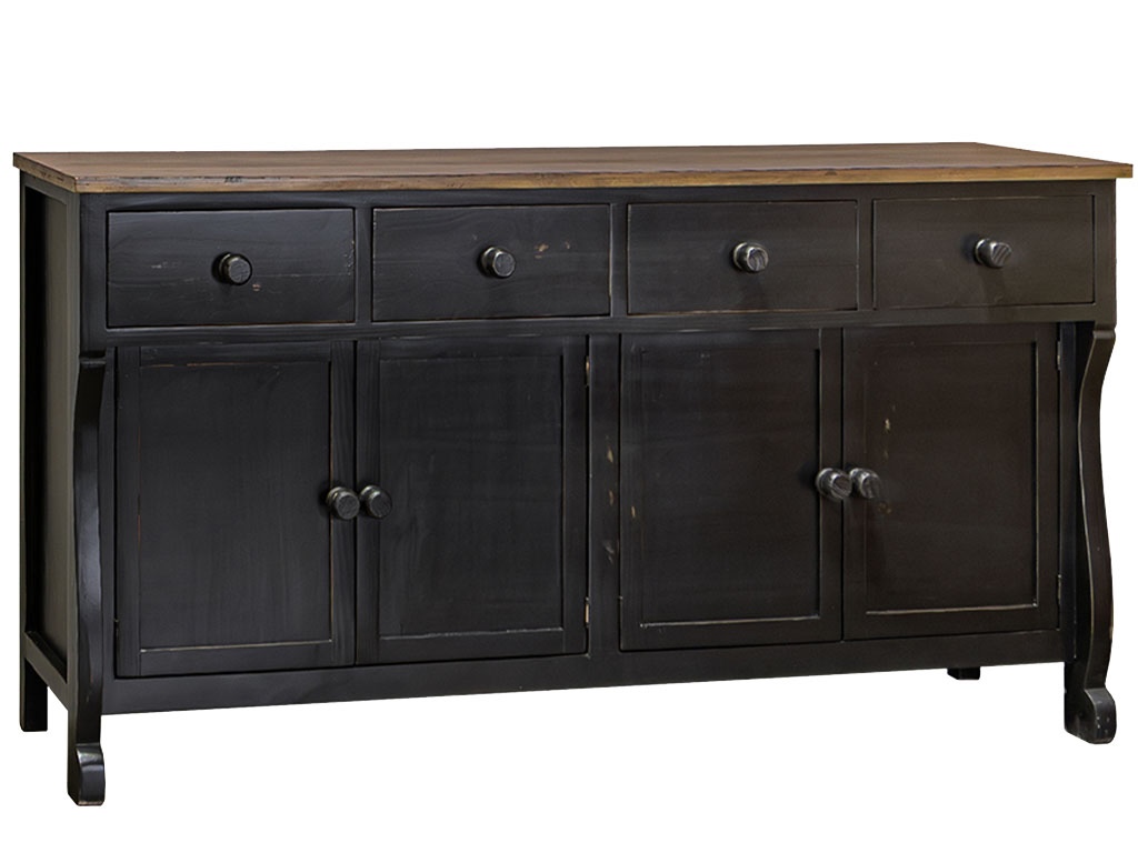 Riley Golden Black 4 Door Console | Woodstock Furniture & Mattress