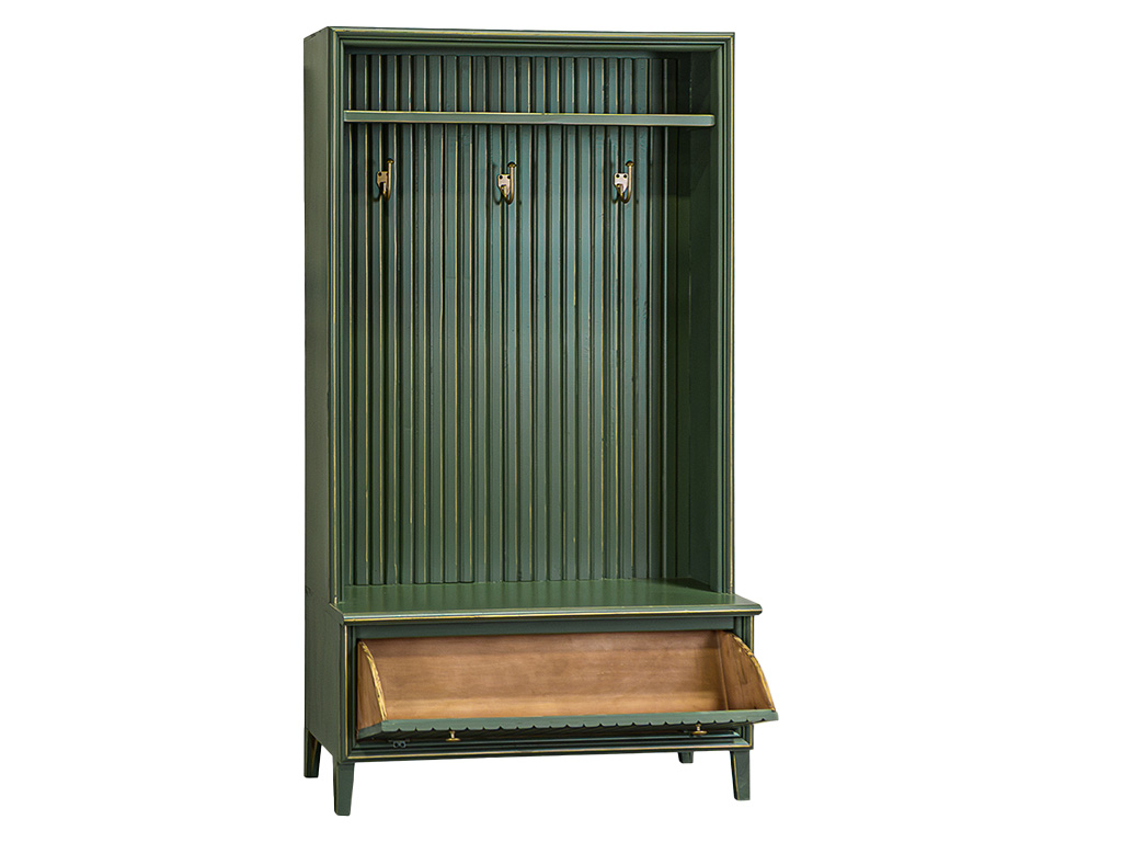Riley Golden Green Hall Tree | Woodstock Furniture & Mattress Outlet