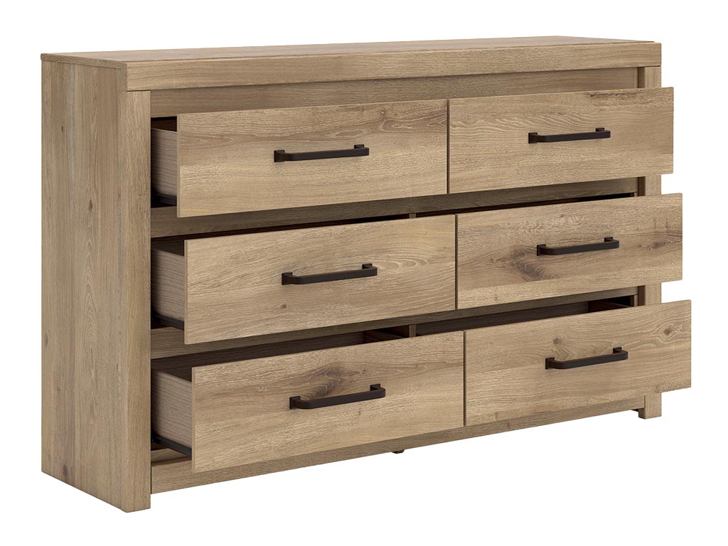 Brozmont Tan 3 Piece Panel Bedroom Set | Woodstock Furniture