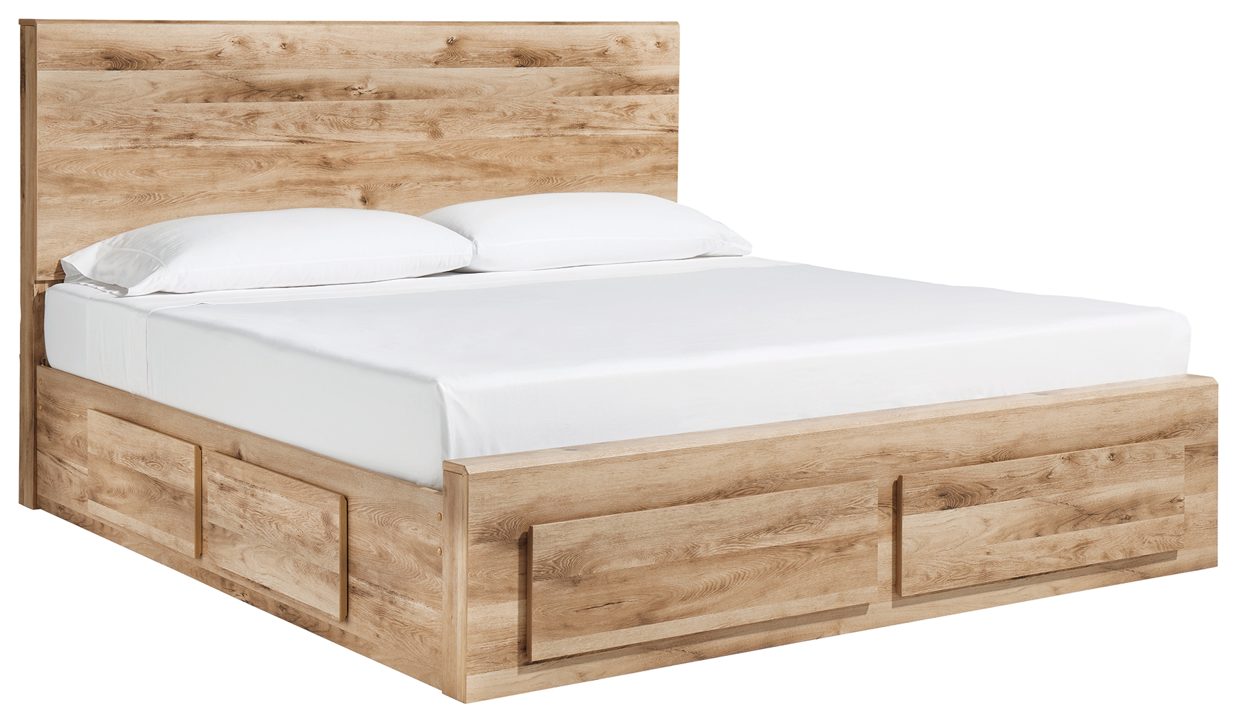 Hyanna Tan Brown Queen Panel Bed W 6 Storage Drawers | Woodstock