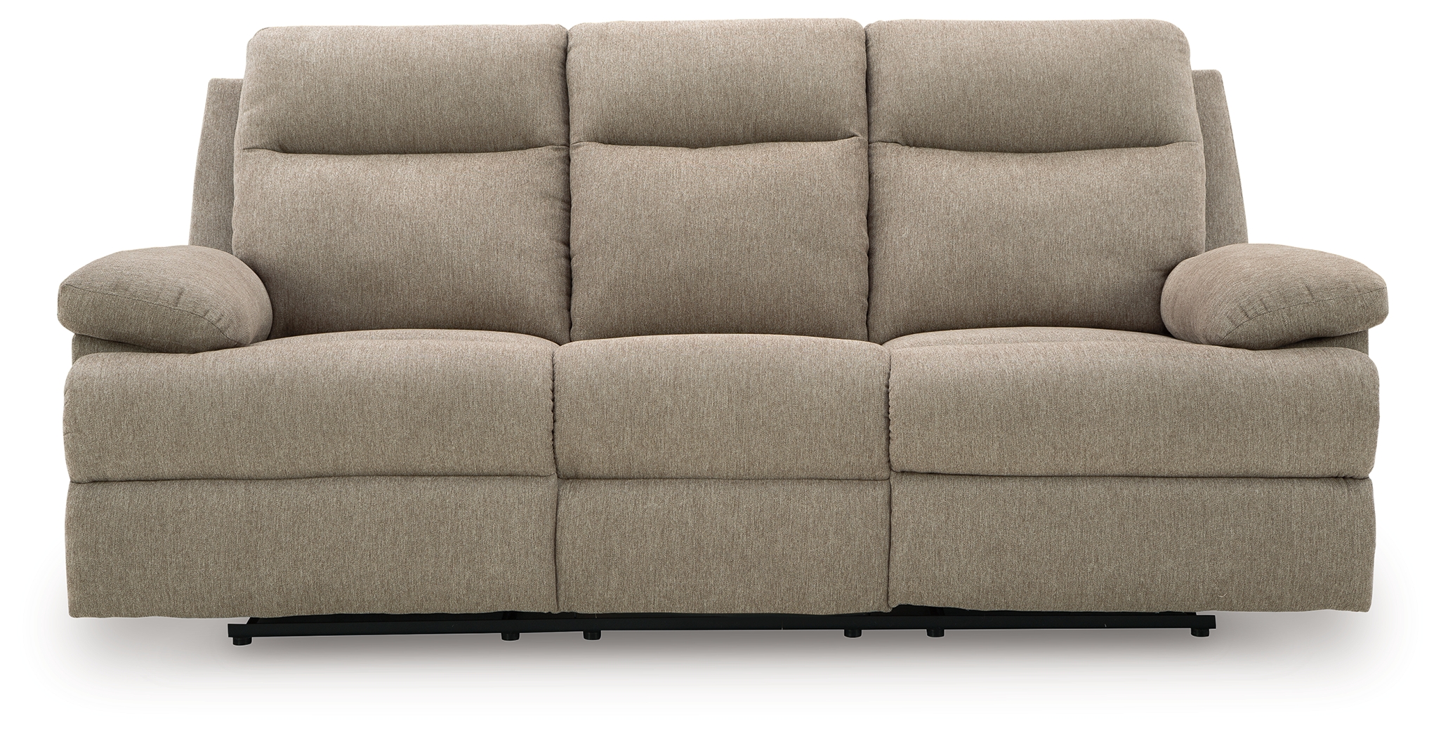 【もふもふページ】② Side Swipe Mocha Reclining Sofa With Drop Down Table | Woodstock