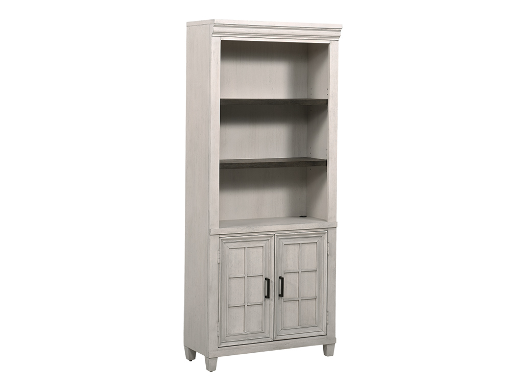 Caraway Aged Ivory Door Bookcase | Woodstock Furniture & Mattress