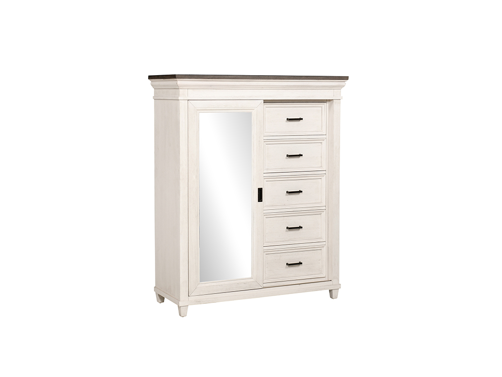 Caraway Aged Ivory Sliding Door Chest 2 | Woodstock Furniture