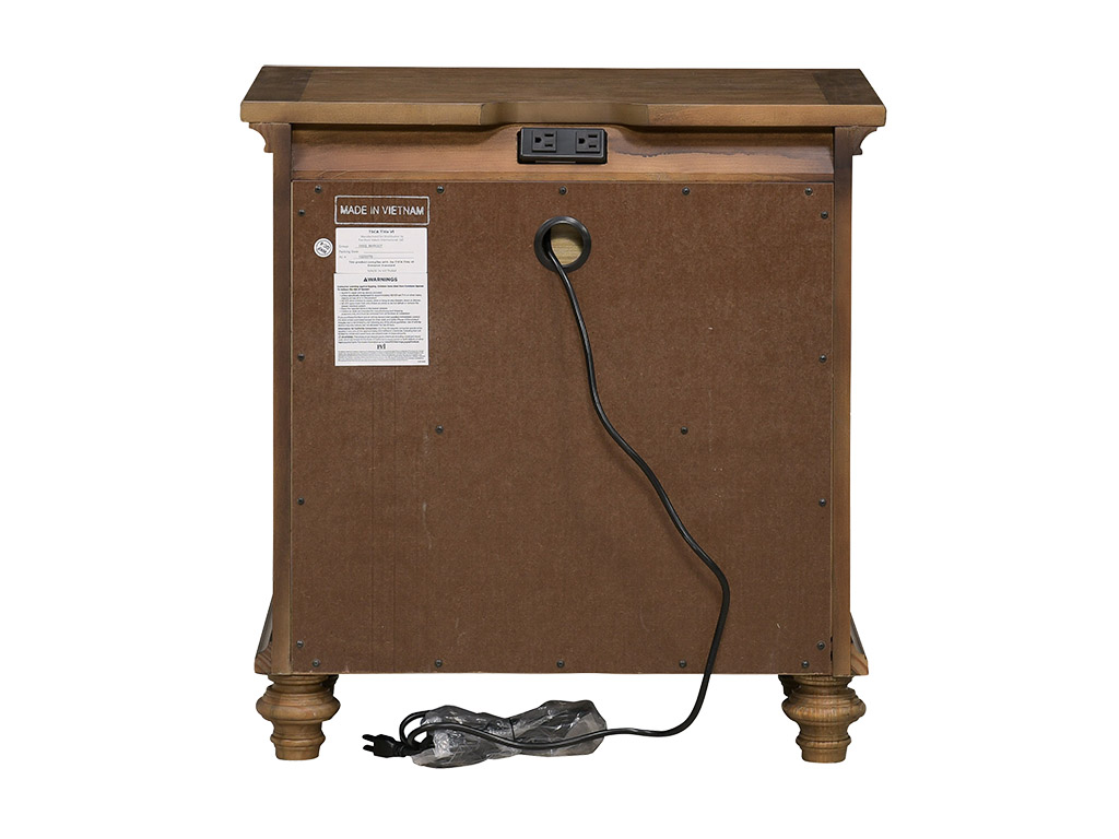 Hensley Warm Honey 3 Drawer Nightstand | Woodstock Furniture