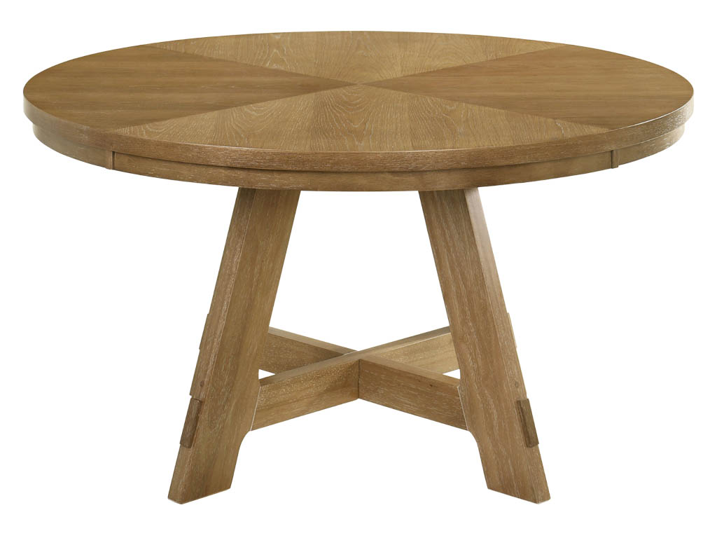 Danvers Brown Oak 54inch Round Dining Table | Woodstock Furniture