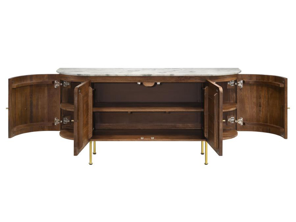 Ortega Marble Top Dining Sideboard Server | Woodstock Furniture