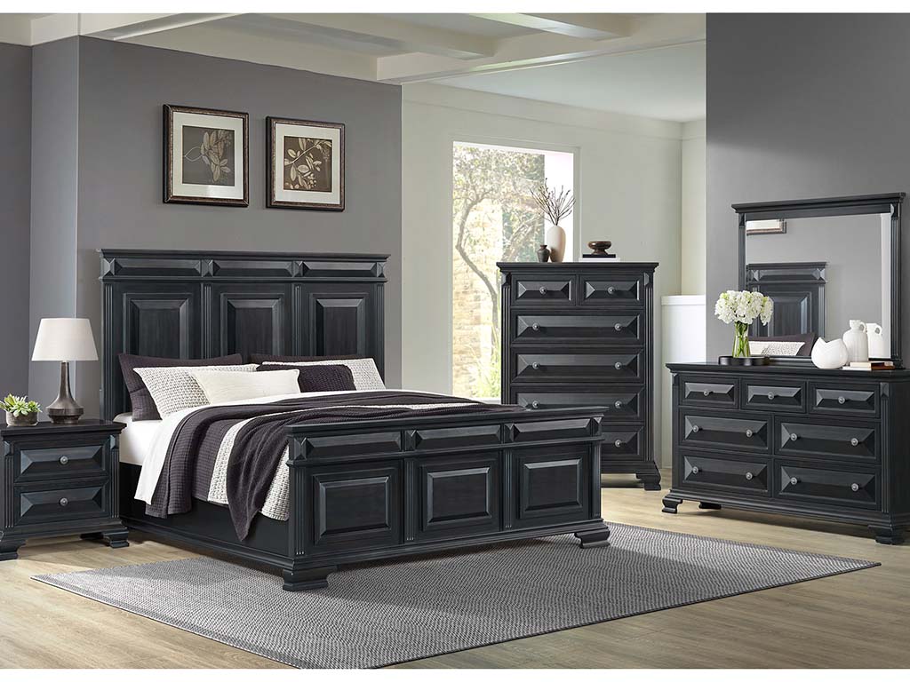 Bridgestone Black 7 Drawer Dresser | Woodstock Furniture