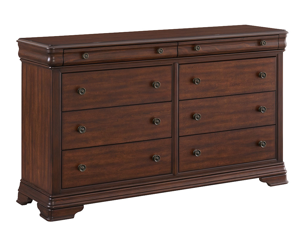Phillipe Cherry 8 Drawer Dresser | Woodstock Furniture & Mattress