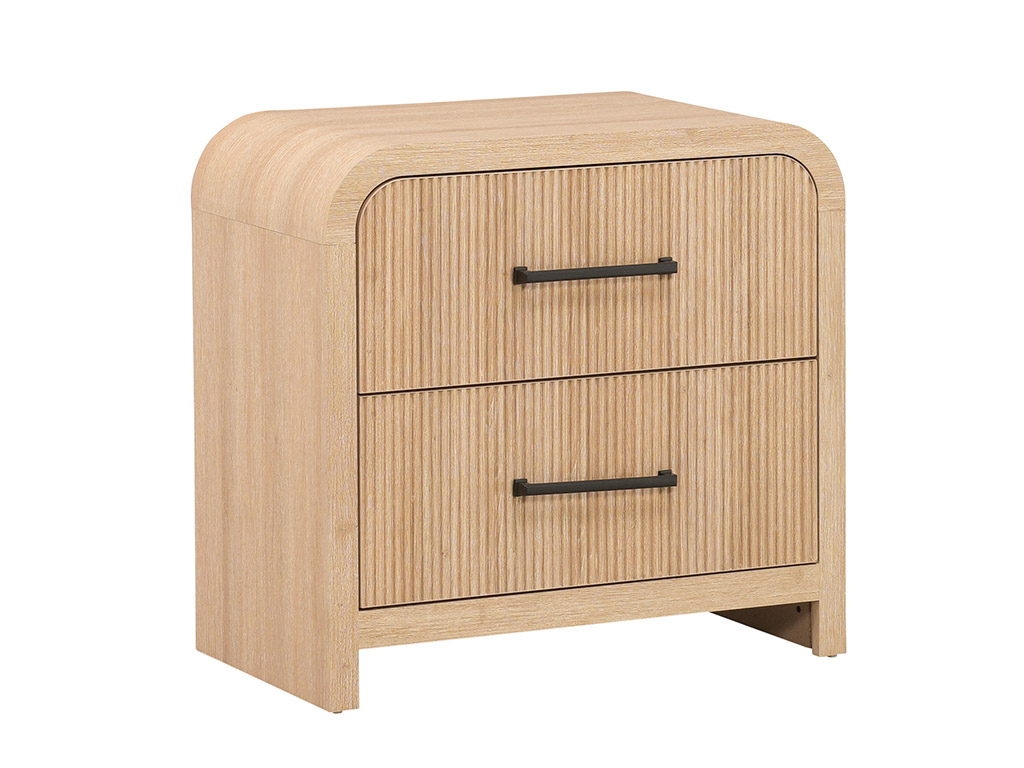 Ridgemont Natural 2 Drawer Nightstand With Usb | Woodstock