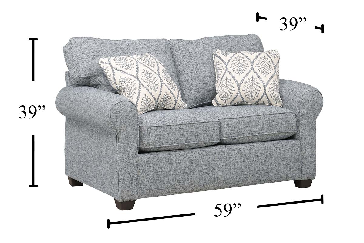 Charlie Sugarloaf Steel Loveseat | Woodstock Furniture & Mattress