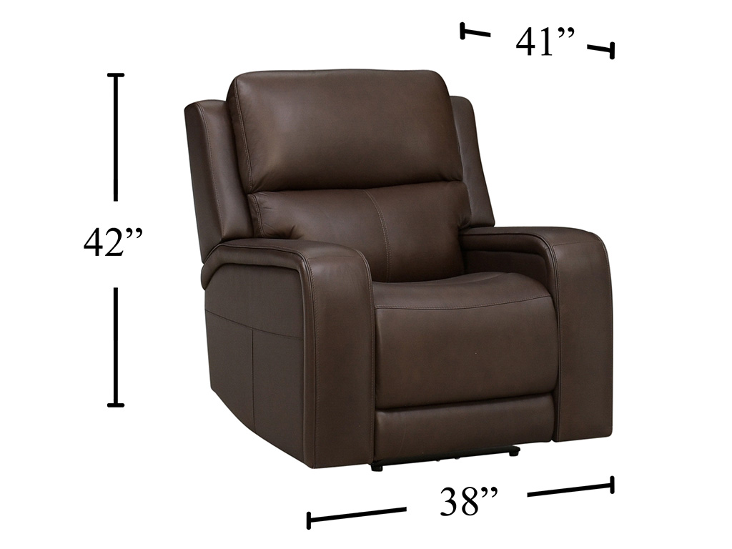 Oasis Truffle Leather Triple Power Recliner | Woodstock Furniture