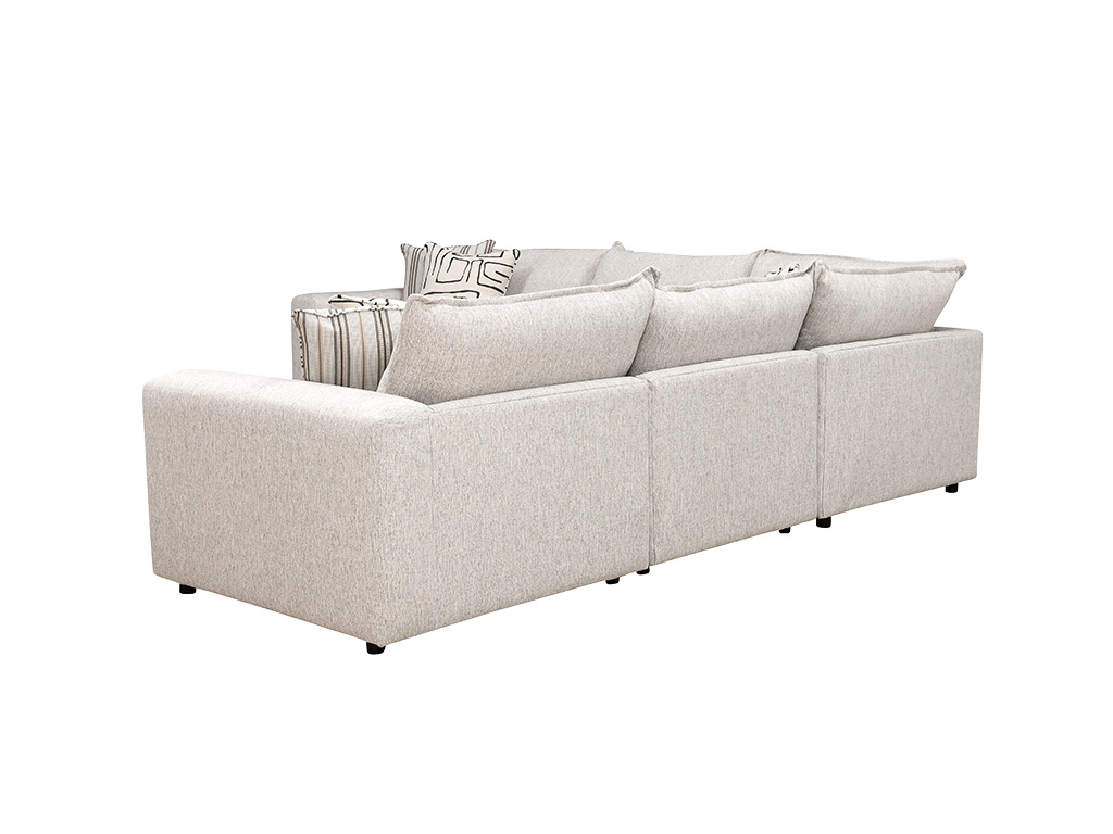 Durango Pewter 5 Piece Sectional W 2 Armless Chairs | Woodstock