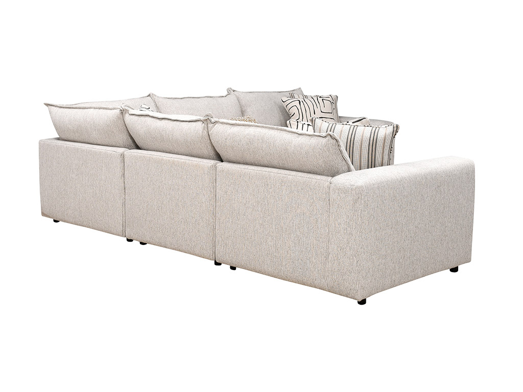 Durango Pewter 5 Piece Sectional W 2 Armless Chairs | Woodstock