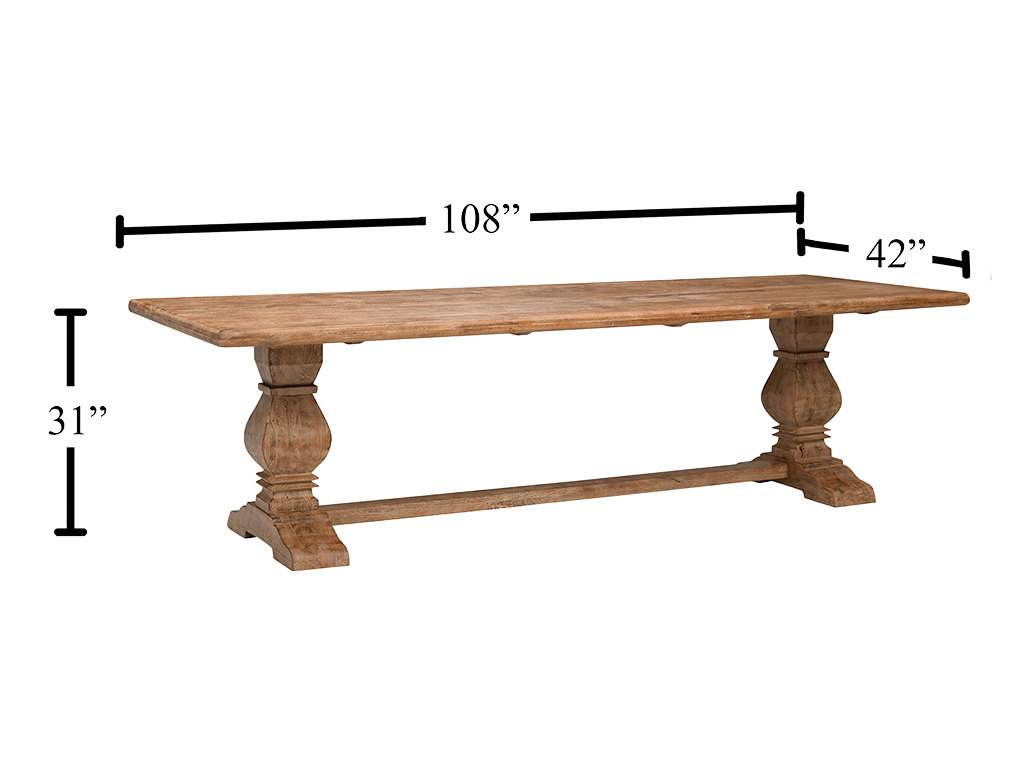 San Rafael Antique Oak Rectangular Dining Table | Woodstock