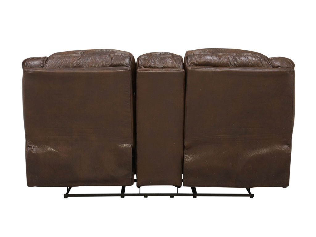 Frontier Espresso Manual Reclining Console Loveseat | Woodstock