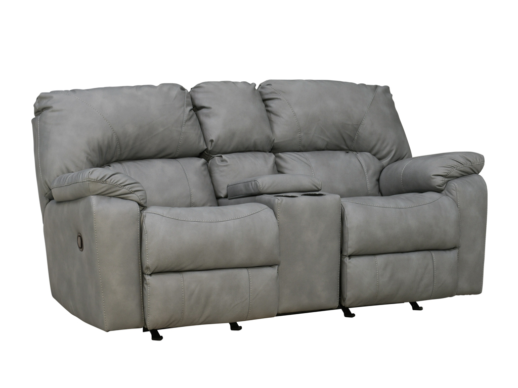 ウニコ　LOWEY オットマン　グレー Rhino Grey Manual Rocker Reclining Console Loveseat | Woodstock