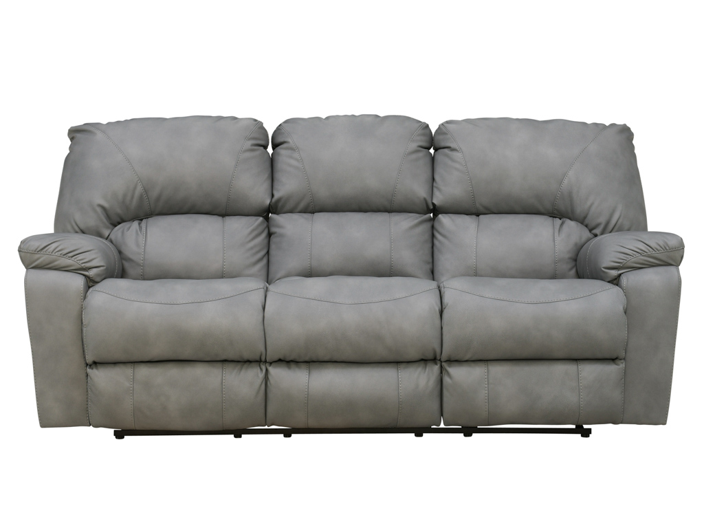 Rhino Grey Manual Rocker Reclining Console Loveseat | Woodstock