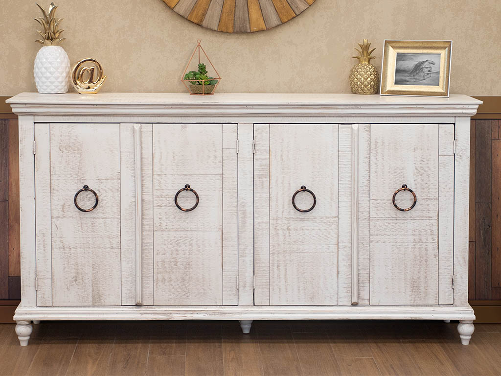 Capri Ivory 4 Door Console | Woodstock Furniture & Mattress Outlet