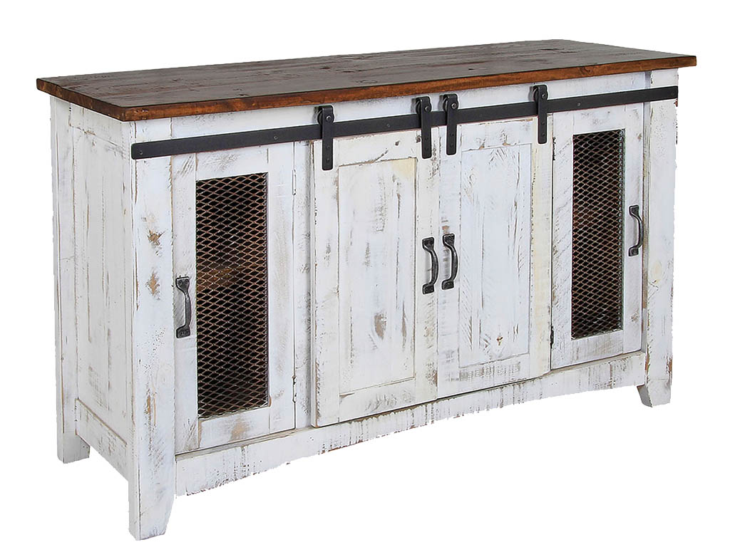 Pueblo White 80 Tv Console | Woodstock Furniture & Mattress Outlet