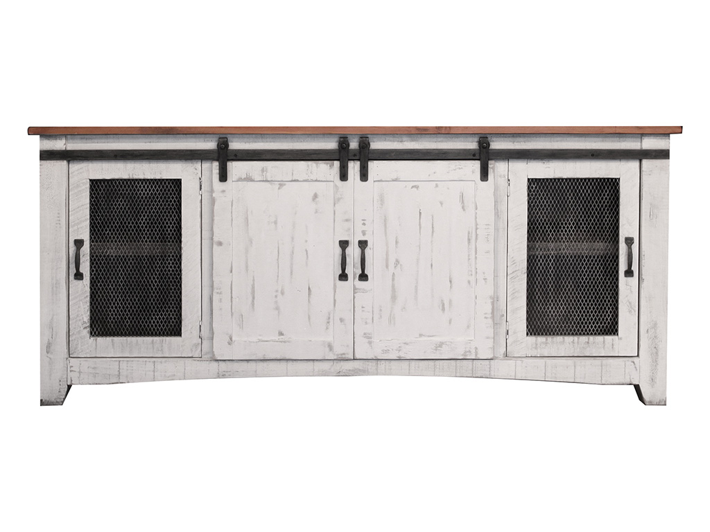 Pueblo White 80 Tv Console | Woodstock Furniture & Mattress Outlet