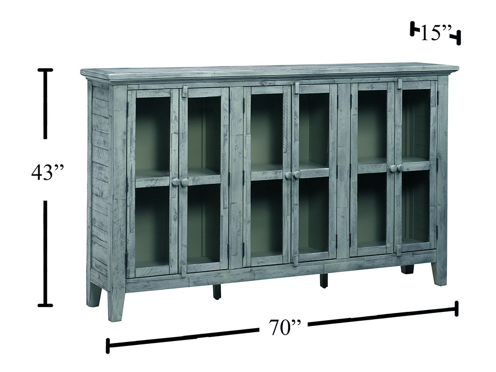 Rustic Shores Surfside 6 Door Accent Cabinet | Woodstock Furniture