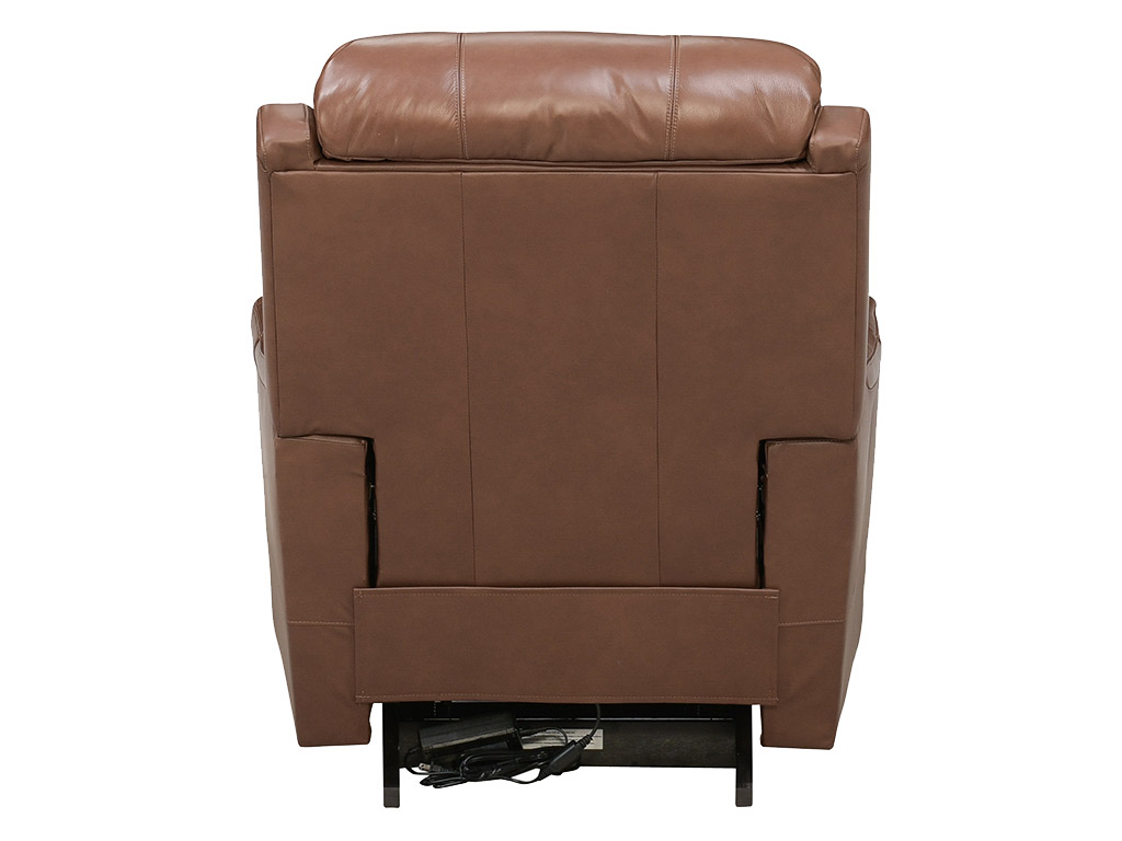 Boi　 Dorian Mocha Leather Power Rocker Recliner With Power Headrest