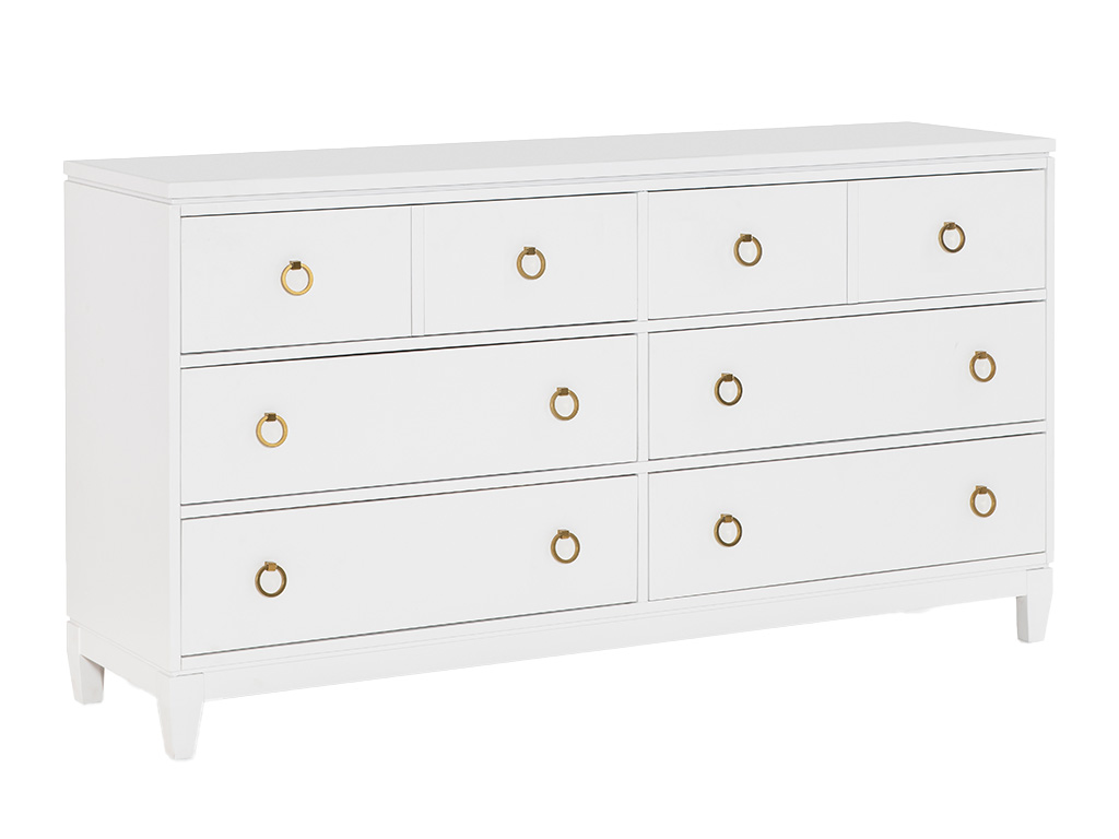 white dresser gold hardware Summerland 8 Drawer diy white and gold dresser