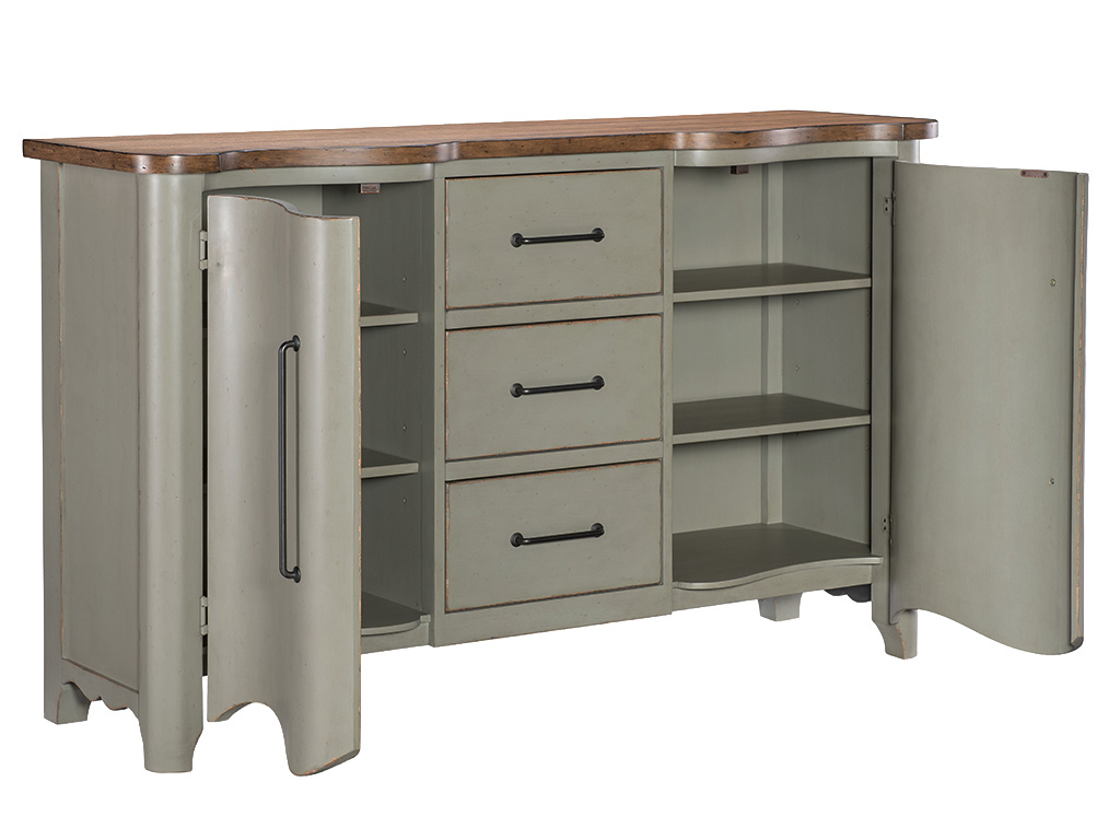 vintage チェスト Vintage Market Moss Scalloped Door Chest | Woodstock Furniture