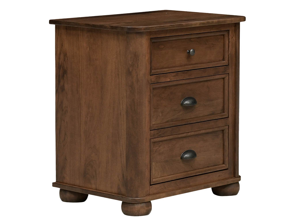 Kingsport Cocoa 3 Drawer Nightstand | Woodstock Furniture