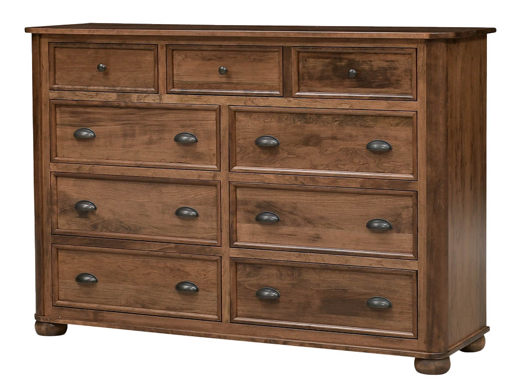 トップス draw drawers 2way tops brown Kingsport Cocoa 9 Drawer Dresser | Woodstock Furniture & Mattress