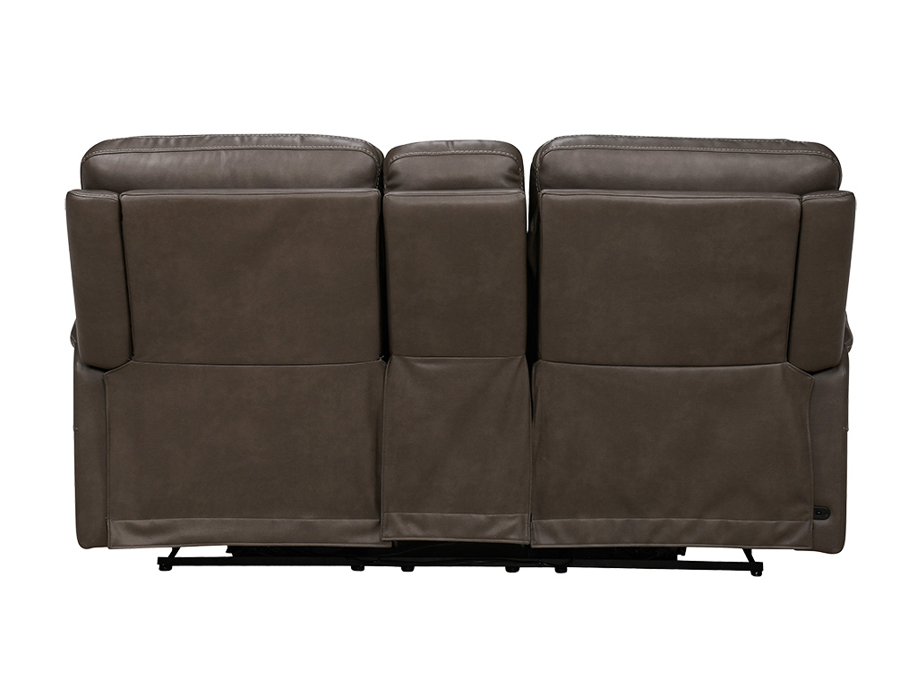 Drake Smoke Zero Gravity Triple Power Console Loveseat W Power