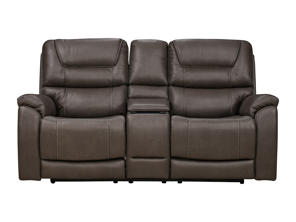 Drake Smoke Zero Gravity Triple Power Console Loveseat W Power