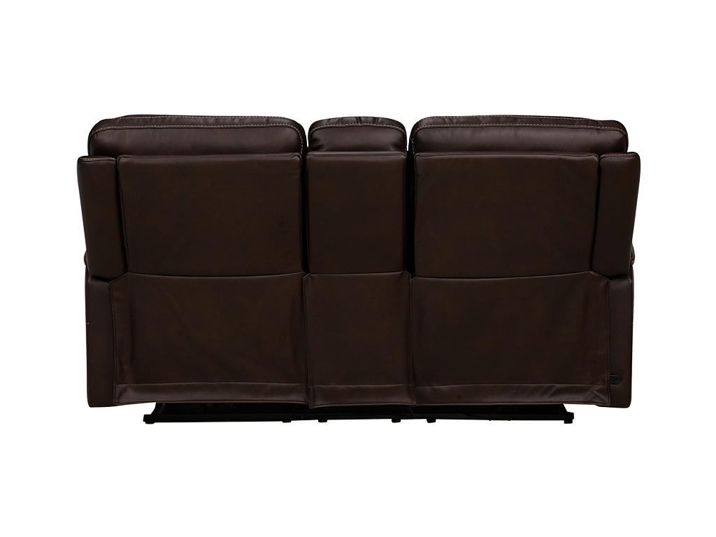 Drake Walnut Zero Gravity Triple Power Reclining Console Loveseat
