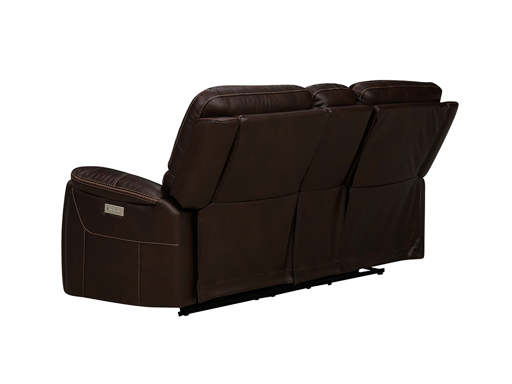 Drake Walnut Zero Gravity Triple Power Reclining Console Loveseat