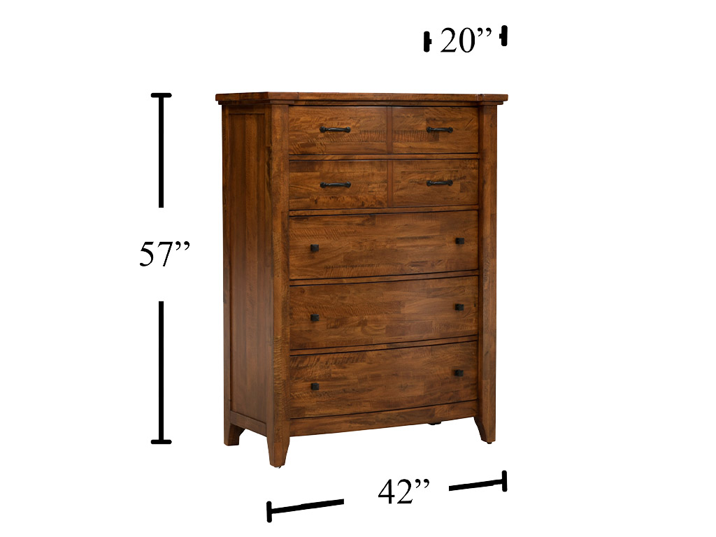Whistler Retreat Warm Cherry 5 Drawer Chest | Woodstock Furniture