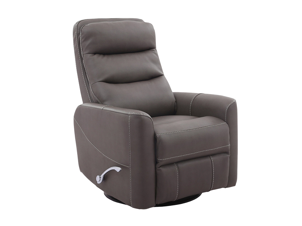 Hercules Black Manual Glider Swivel Recliner | Woodstock Furniture