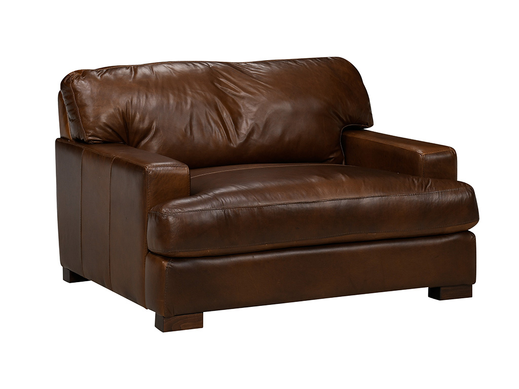 FDK76 アメリカ製 LEXINGTON レキシントン オットマン スクエア Dallas Chestnut Leather Loveseat | Woodstock Furniture & Mattress