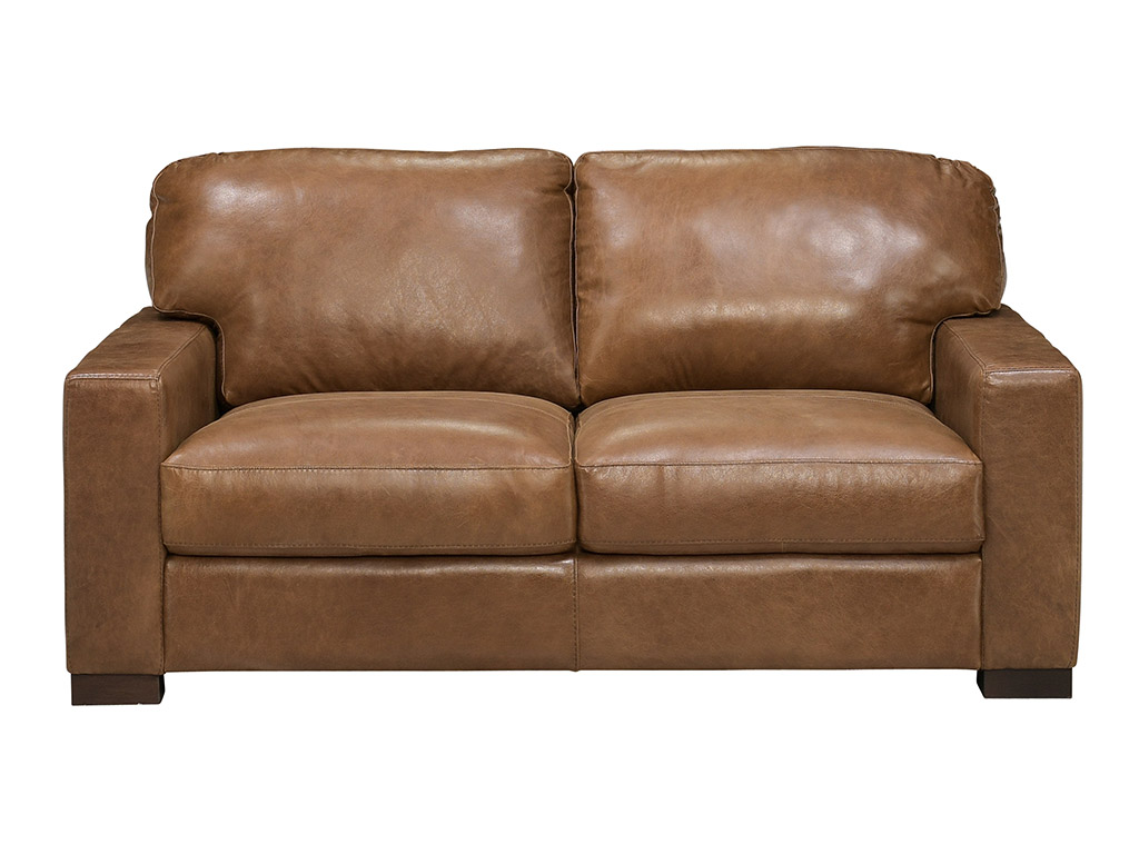 7003 Spendor Chestnut 67inch 100 Leather Loveseat | Woodstock