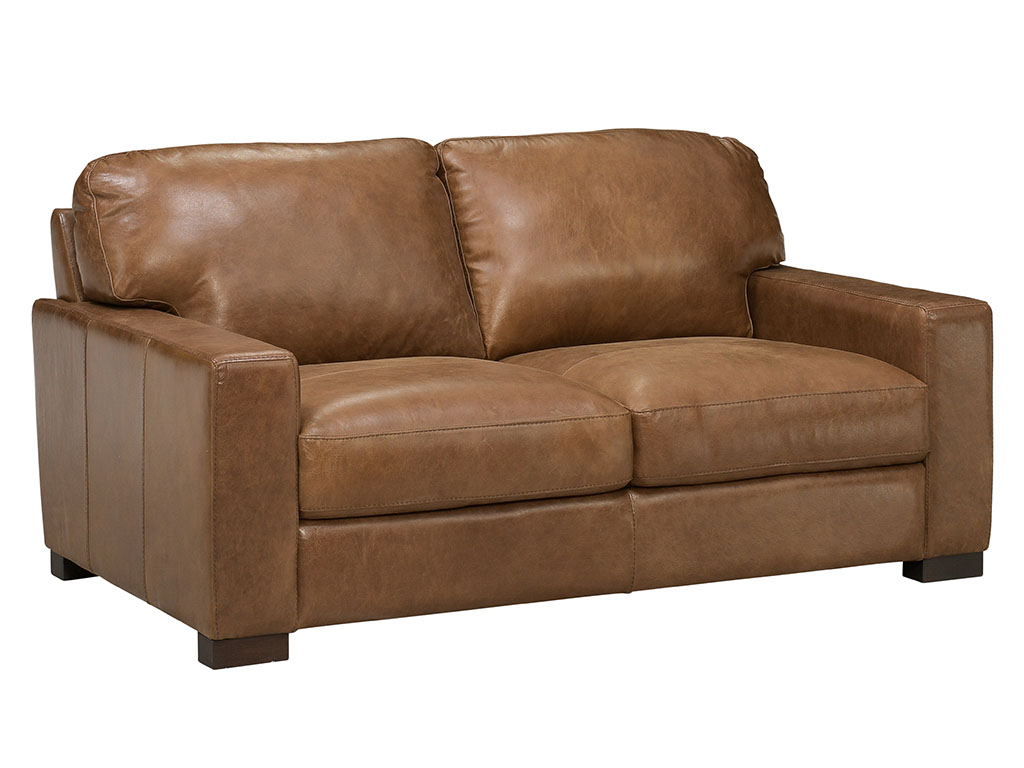 7003 Spendor Chestnut 67inch 100 Leather Loveseat | Woodstock