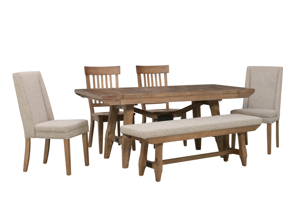 Riverdale Driftwood 6 Piece Rectangular Dining Set | Woodstock