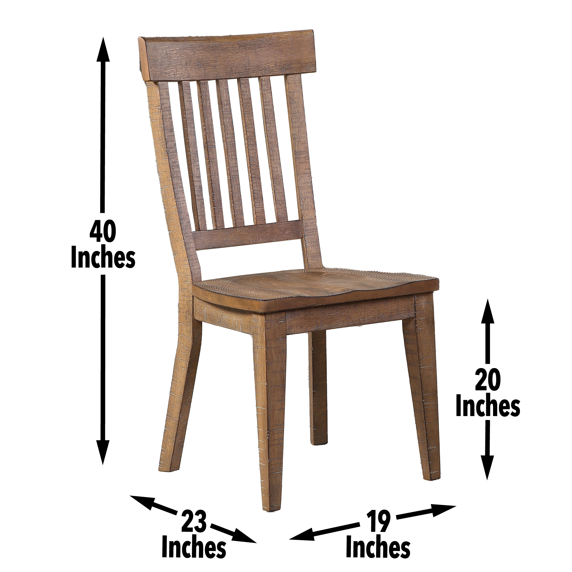 Riverdale Driftwood Slat Back Dining Chair | Woodstock Furniture