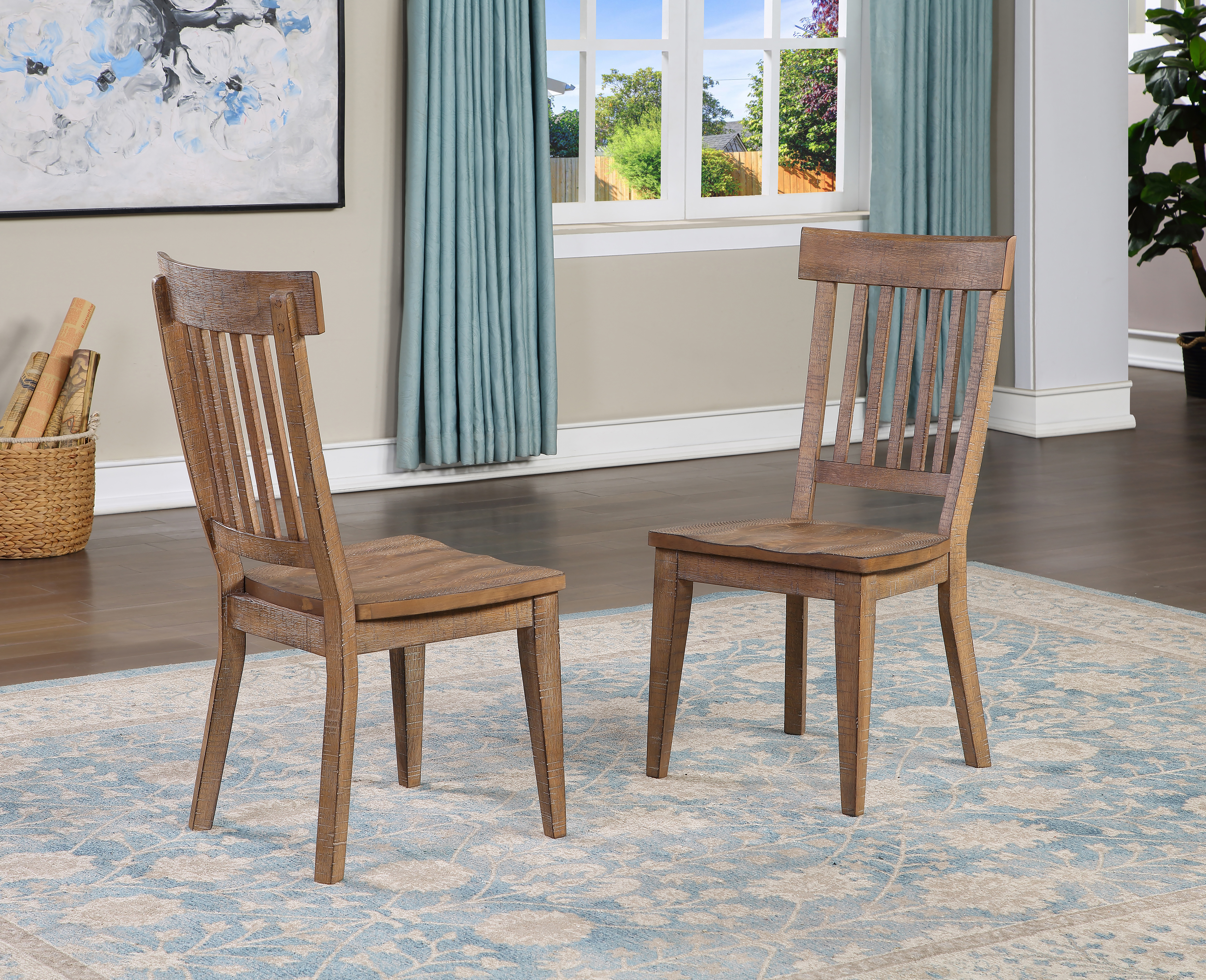 Riverdale Driftwood Slat Back Dining Chair | Woodstock Furniture