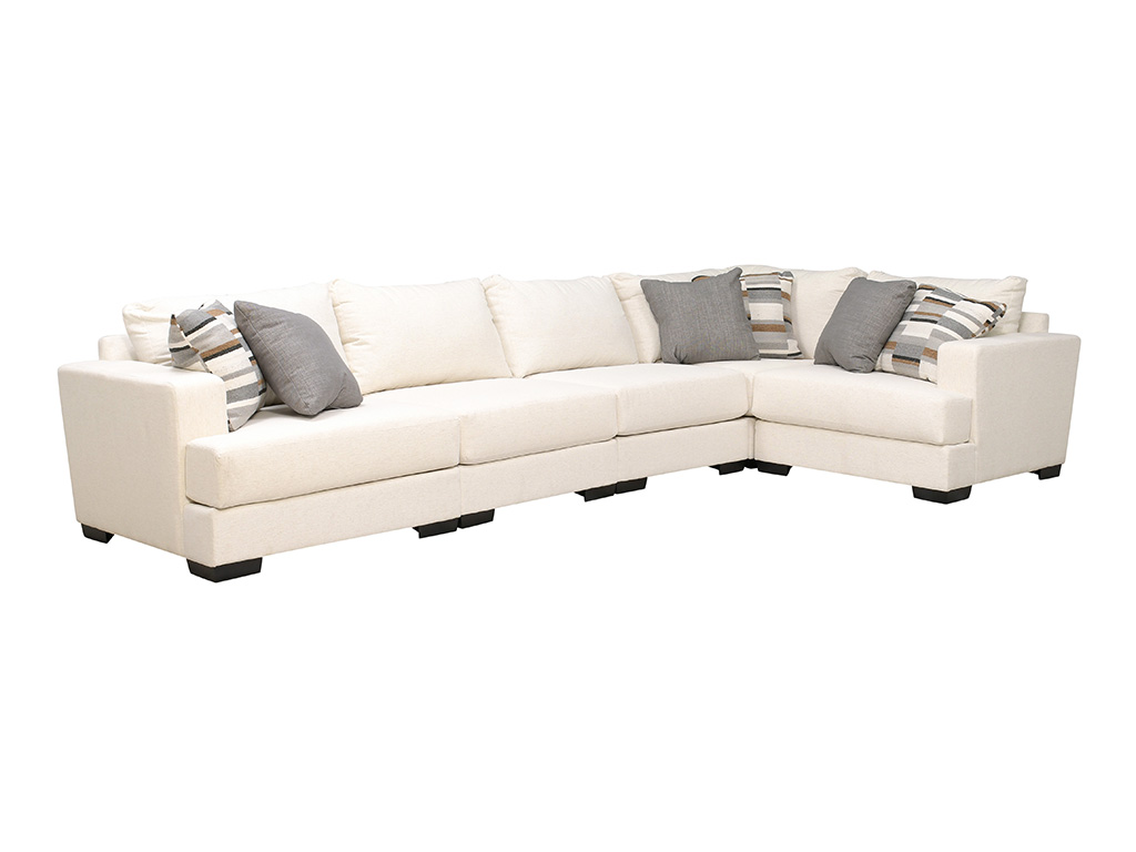 Hansel Nomad Snow 5 Piece Modular Sectional | Woodstock Furniture