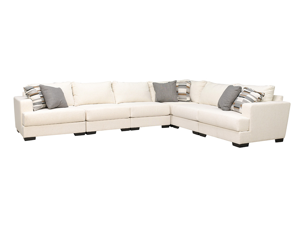 Hansel Nomad Snow 6 Piece Modular Sectional | Woodstock Furniture