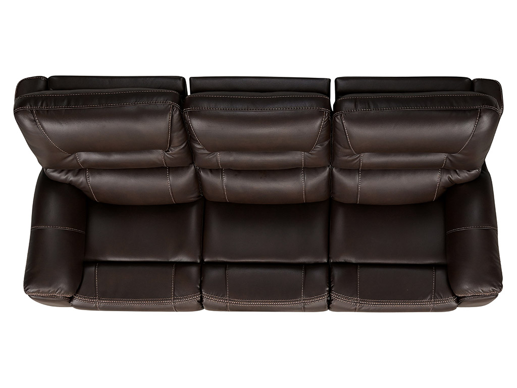 Drake Walnut Triple Power 3rr Sofa W Headrest Lumbar | Woodstock